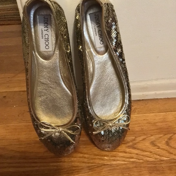 Jimmy Choo Sparkly Flats 38.5 Brand New - Picture 3 of 8